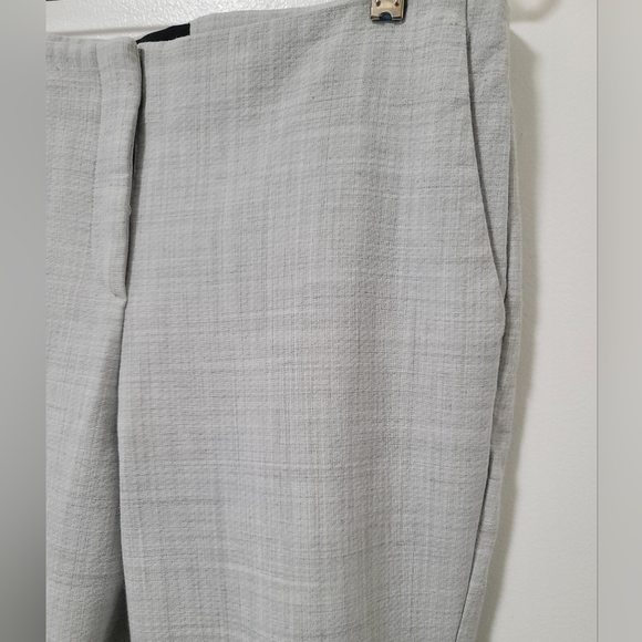 Theory Tennyson Pioneer Gray Stretch Twill Straight Leg Seamed Ankle Pant Size 8 - Picture 8 of 16